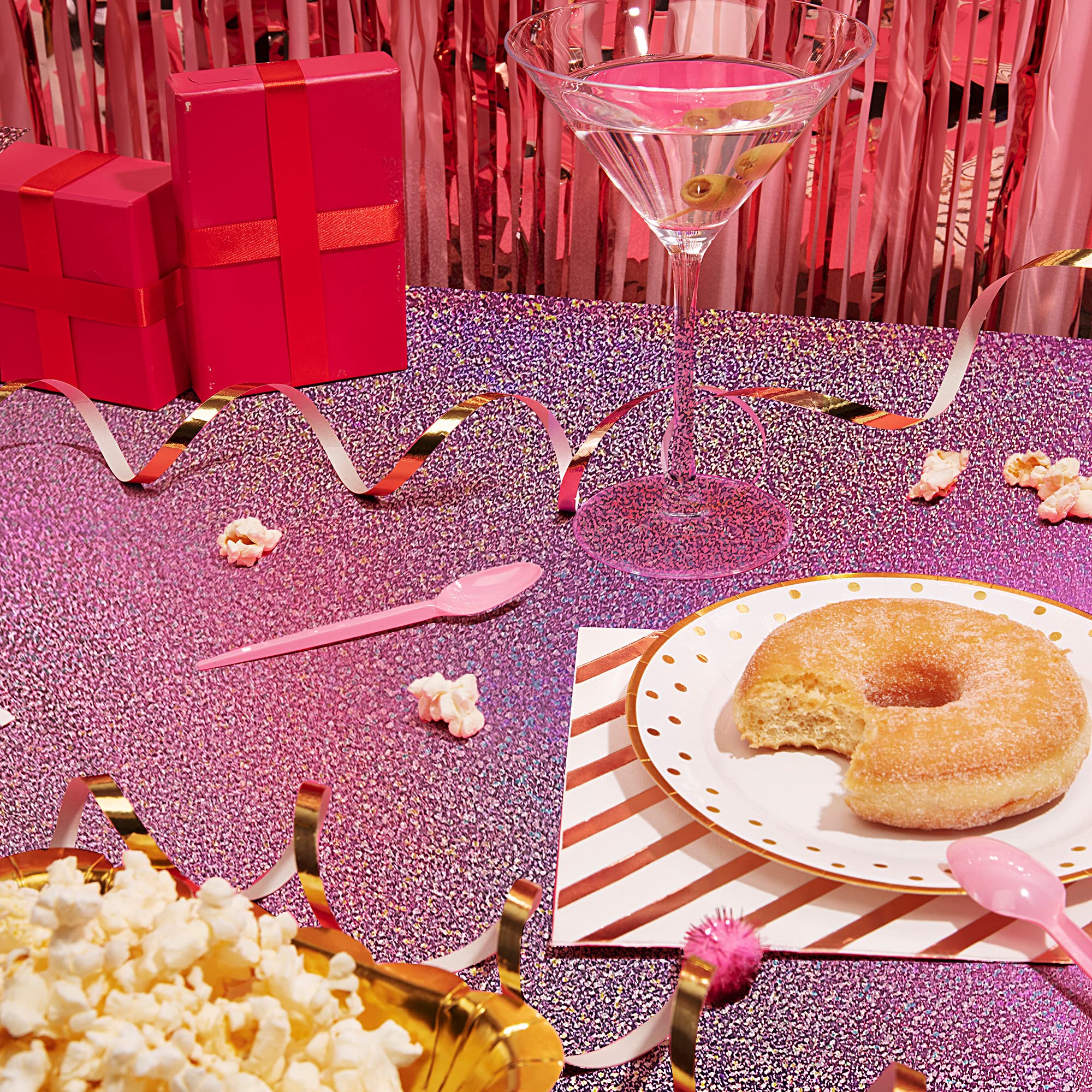 Just Shimmer Sparkling Laser Shine Tablecloth table-drape highlights centerpieces