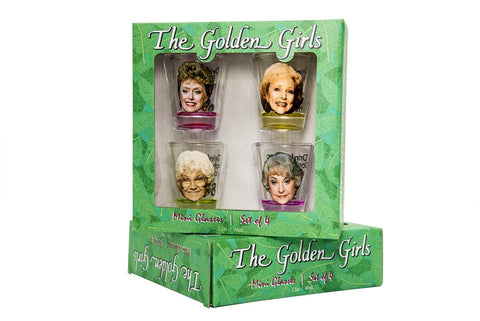 Gift-ready Golden Girls glass set for birthdays, graduations, or game nights.