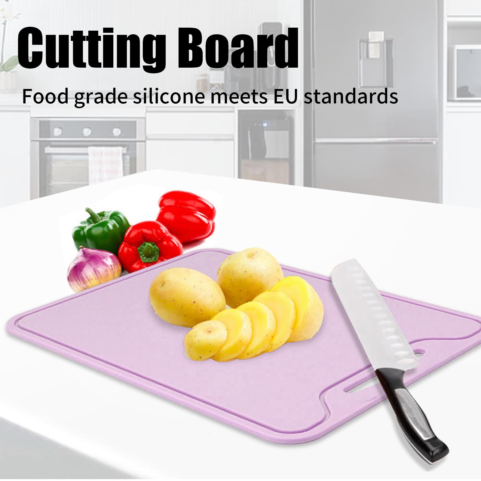 JUSTHERE folding cutting board stores easily when not in use.