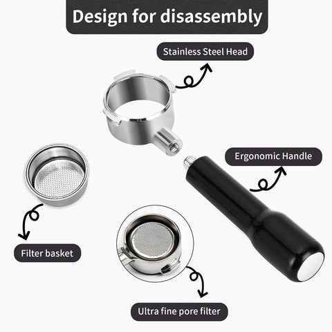 Ergonomic plastic handle offers comfortable grip during quick manual brewing