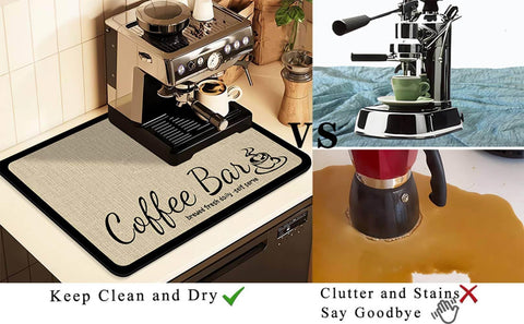 JuSiyley versatile drying mat for cups, utensils, and small appliances.