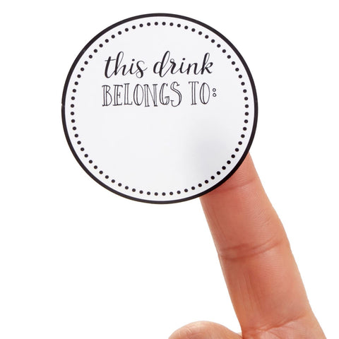 Juvale 500-pack cup stickers, elegant design, ideal for large celebrations.