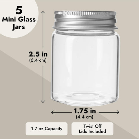Juvale art deco clear glass jars with lids showcase contents beautifully