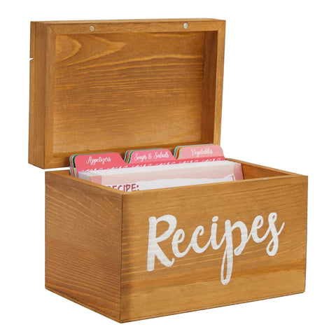 Brown pinewood finish and vintage letter print add warm kitchen charm.