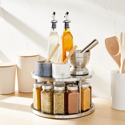 Juvale cabinet spice rack demonstrates compact design for tidy storage