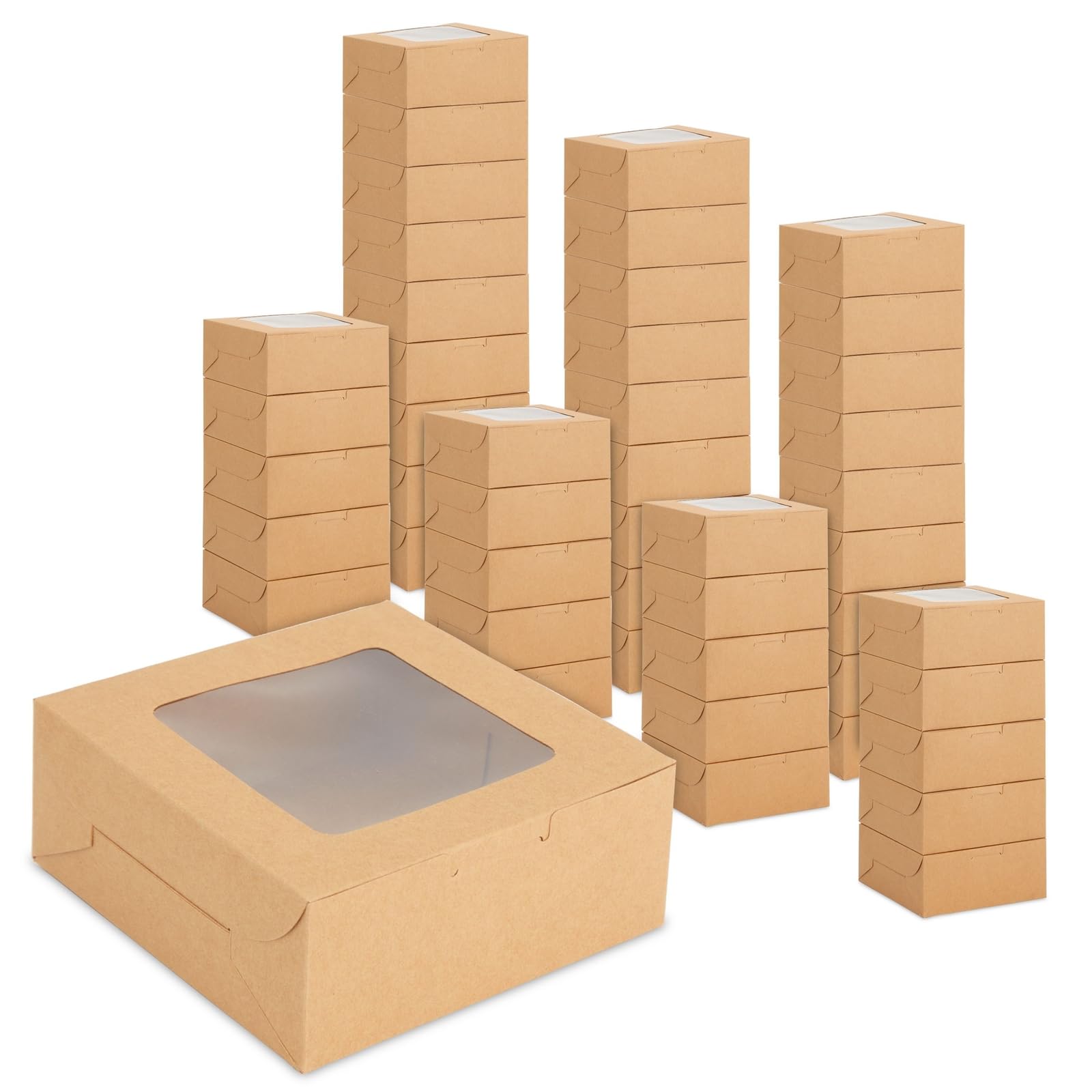 Juvale cookie box with window shows treats, ideal for gifts and holiday displays.