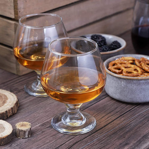 Juvale crystal snifter with durable design for long-lasting home bar use.