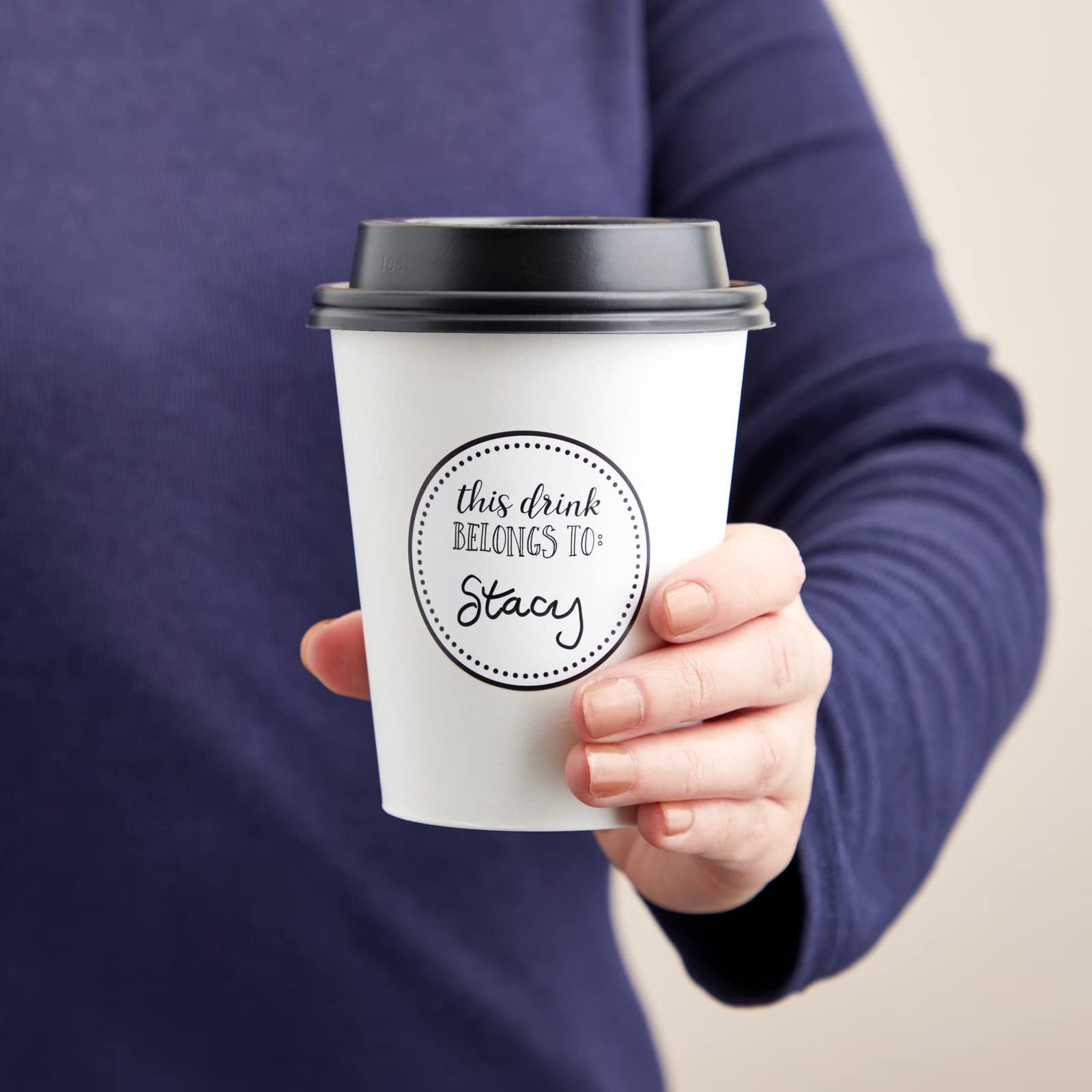 Juvale cup labels for events, versatile use for weddings and birthdays, guests track drinks.