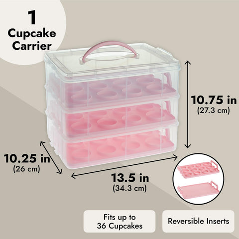 Juvale Cupcake Carrier dishwasher-safe materials simplify cleanup after parties.
