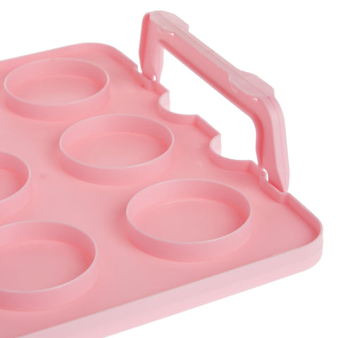 Juvale Cupcake Carrier ergonomic handle facilitates easy carrying to events.
