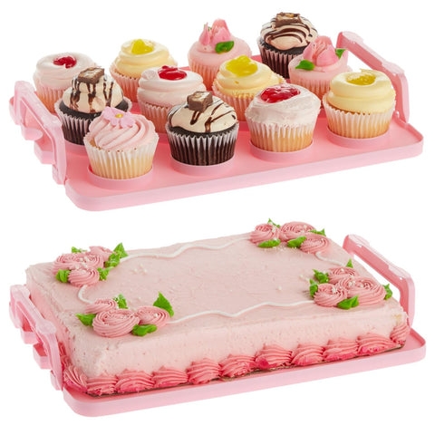 Juvale Pink Cupcake Carrier highlights festive treats with a stylish presentation.
