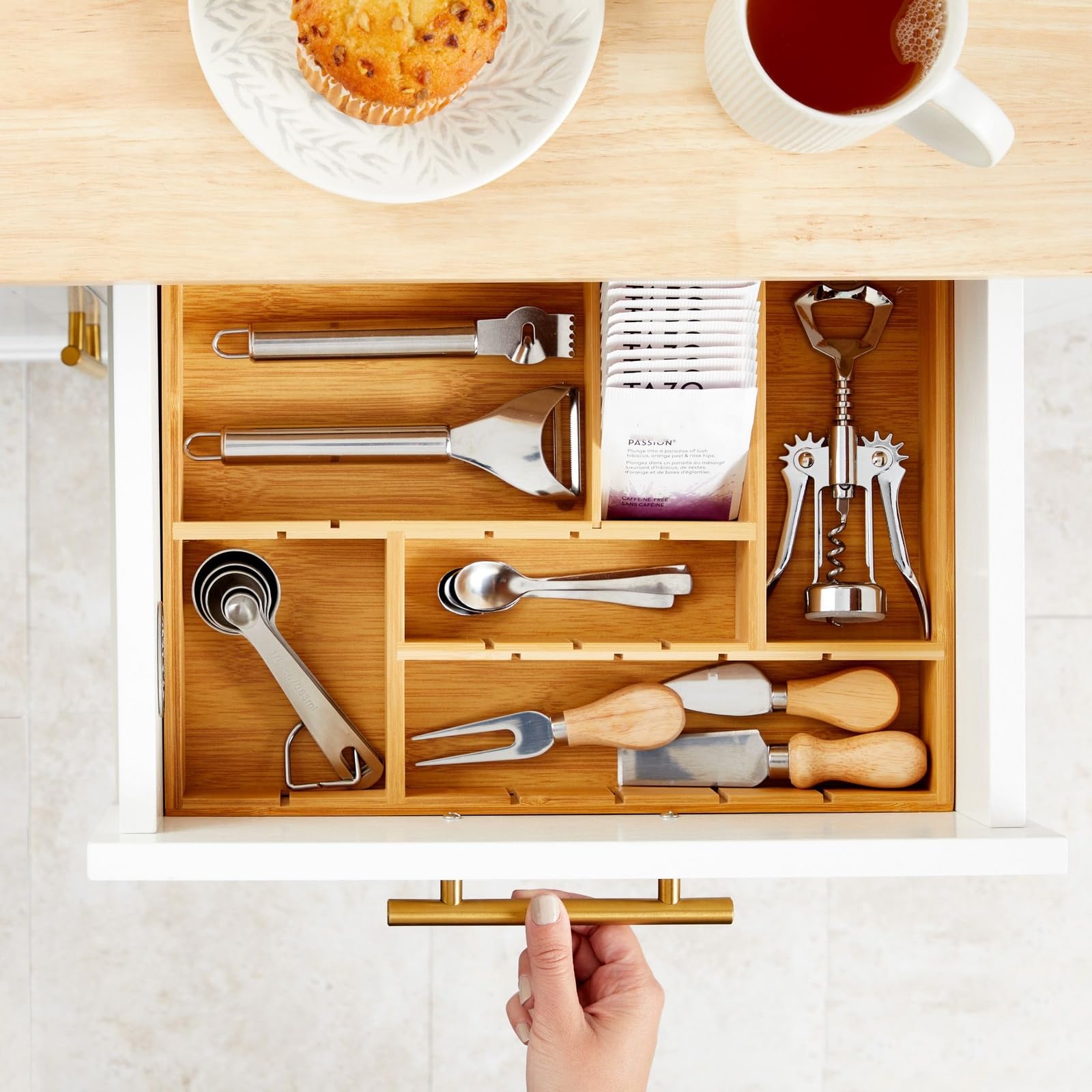 Juvale desk organizer tray keeps office supplies neatly accessible.