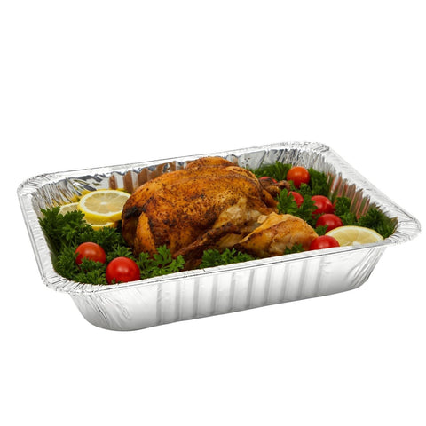 Juvale foil trays with lids offer versatile holiday meal solutions.