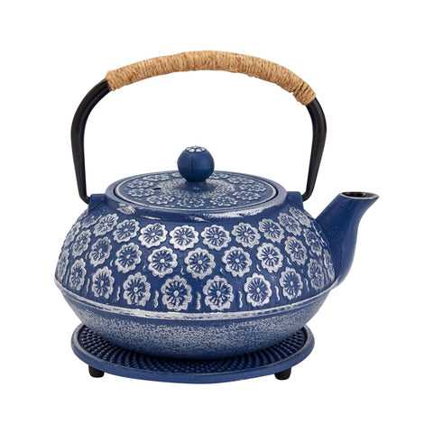 Juvale gift-ready blue tea set ideal for holidays and tea lovers