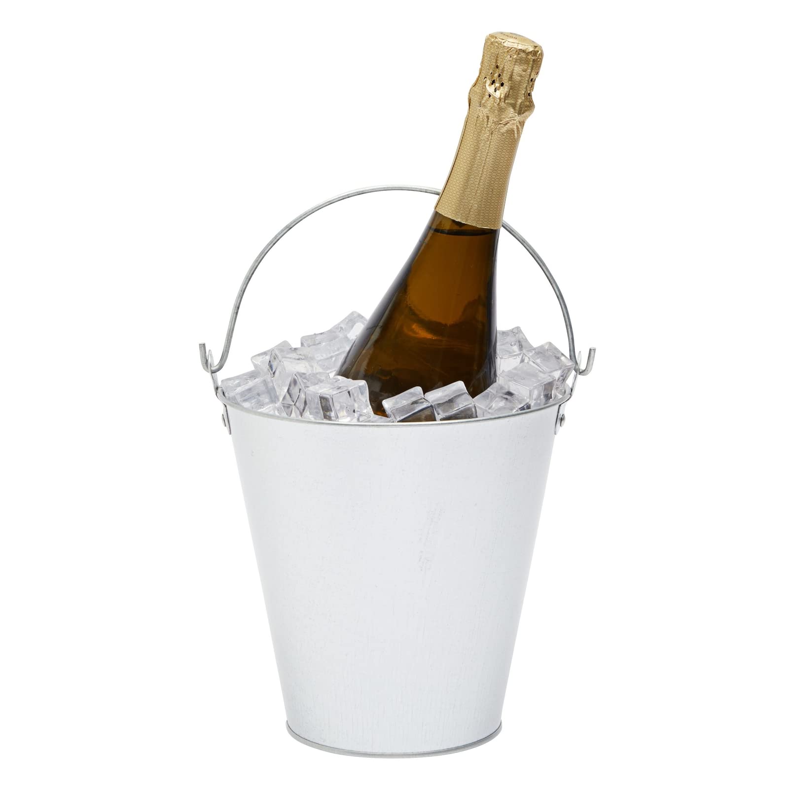 Juvale silver beverage bucket doubles as champagne cooler.