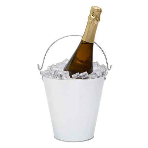 Juvale silver beverage bucket doubles as champagne cooler.