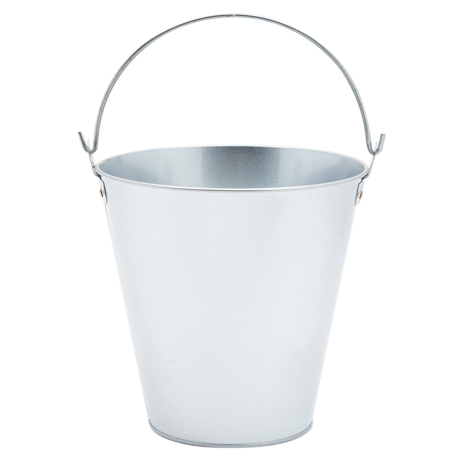 Juvale durable metal bucket designed for indoor and outdoor use.