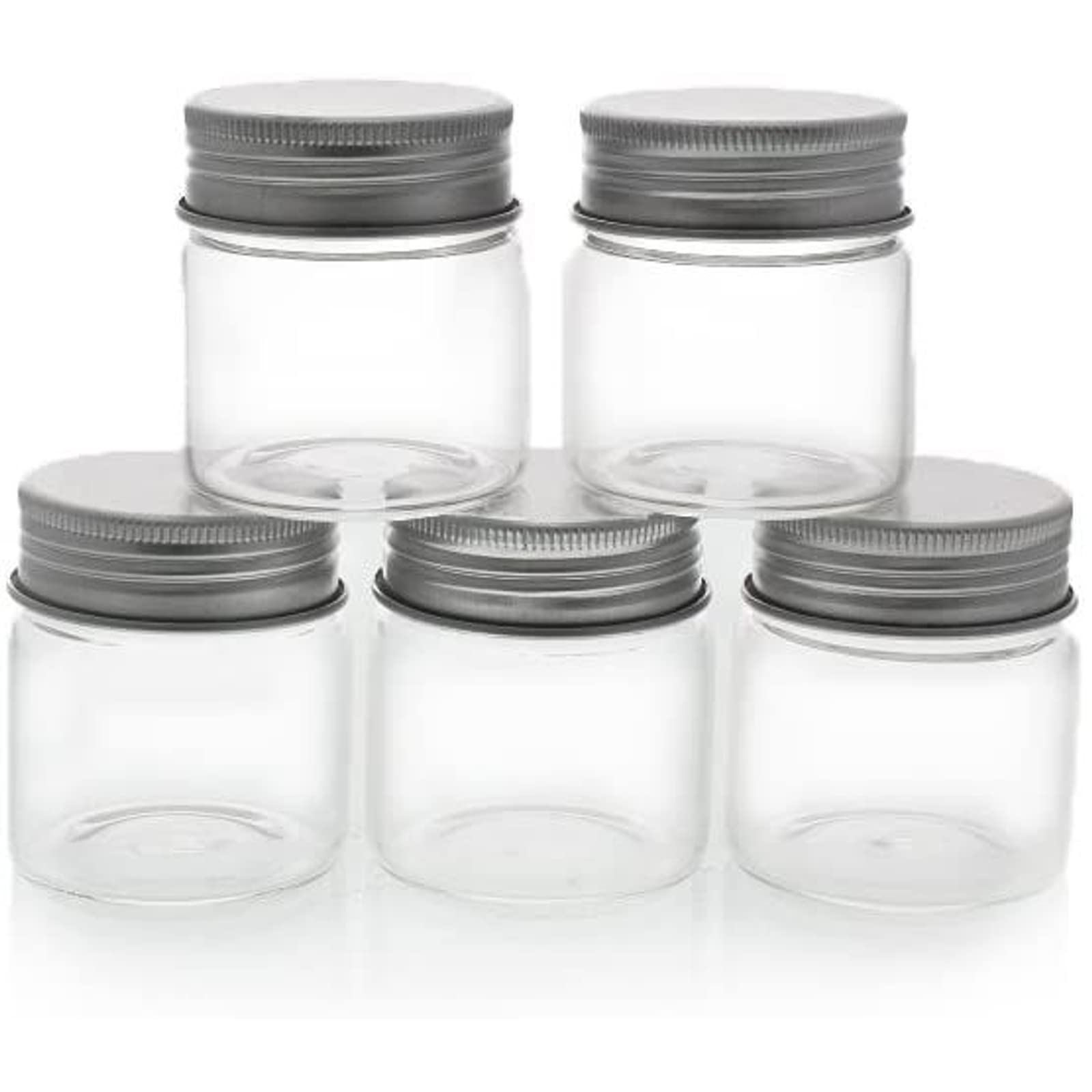 Juvale mini glass jars with lids for spices, compact 1.7 oz set