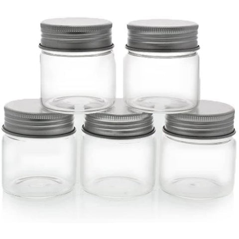 Juvale mini glass jars with lids for spices, compact 1.7 oz set