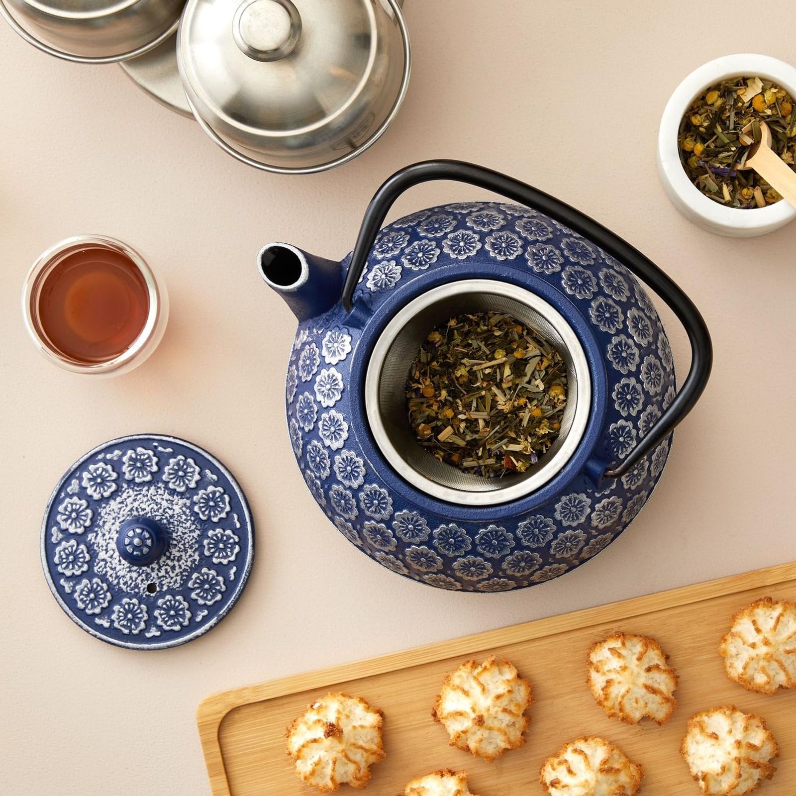 Juvale teapot with removable lid design for easy filling