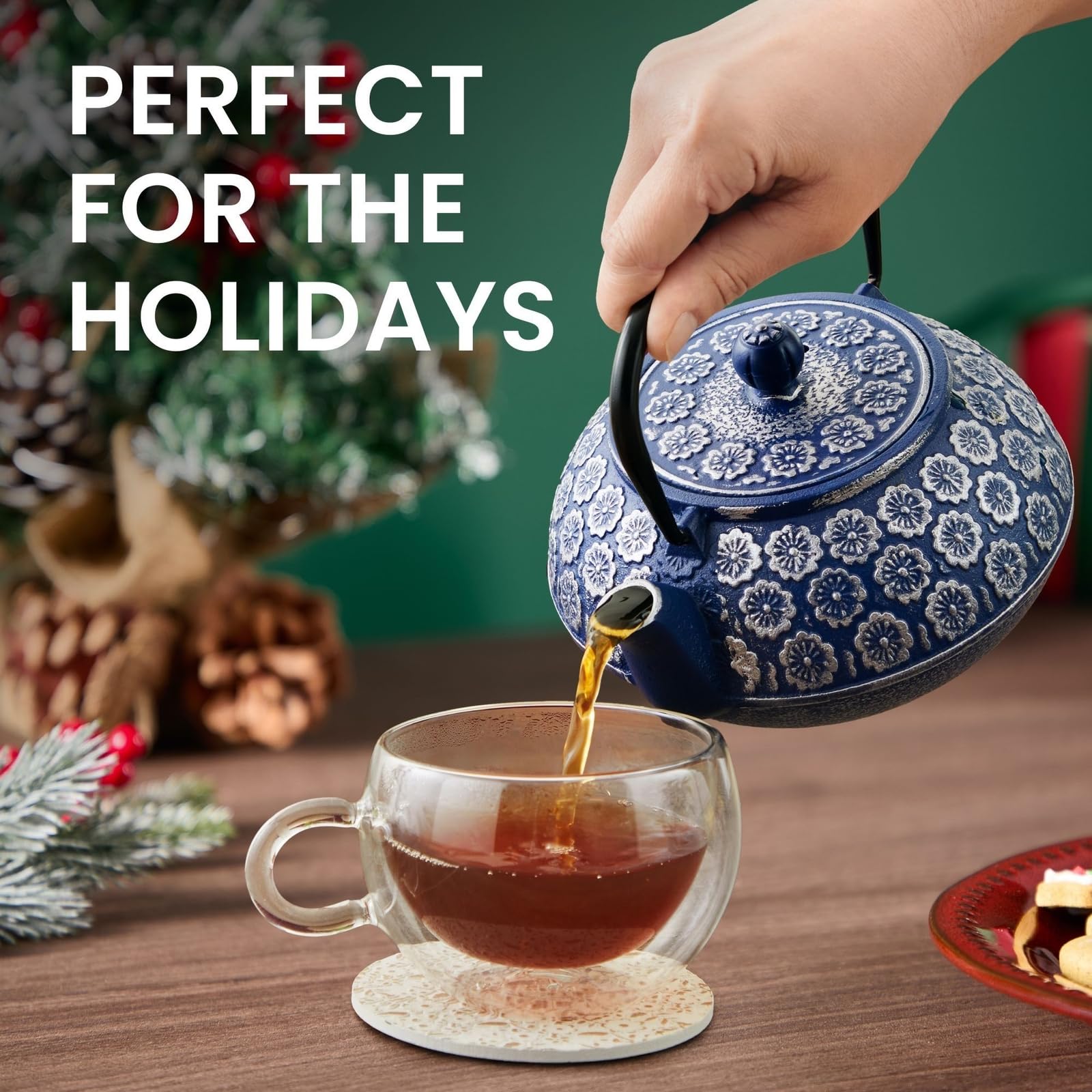 Juvale teapot with stainless-steel infuser for precise brews