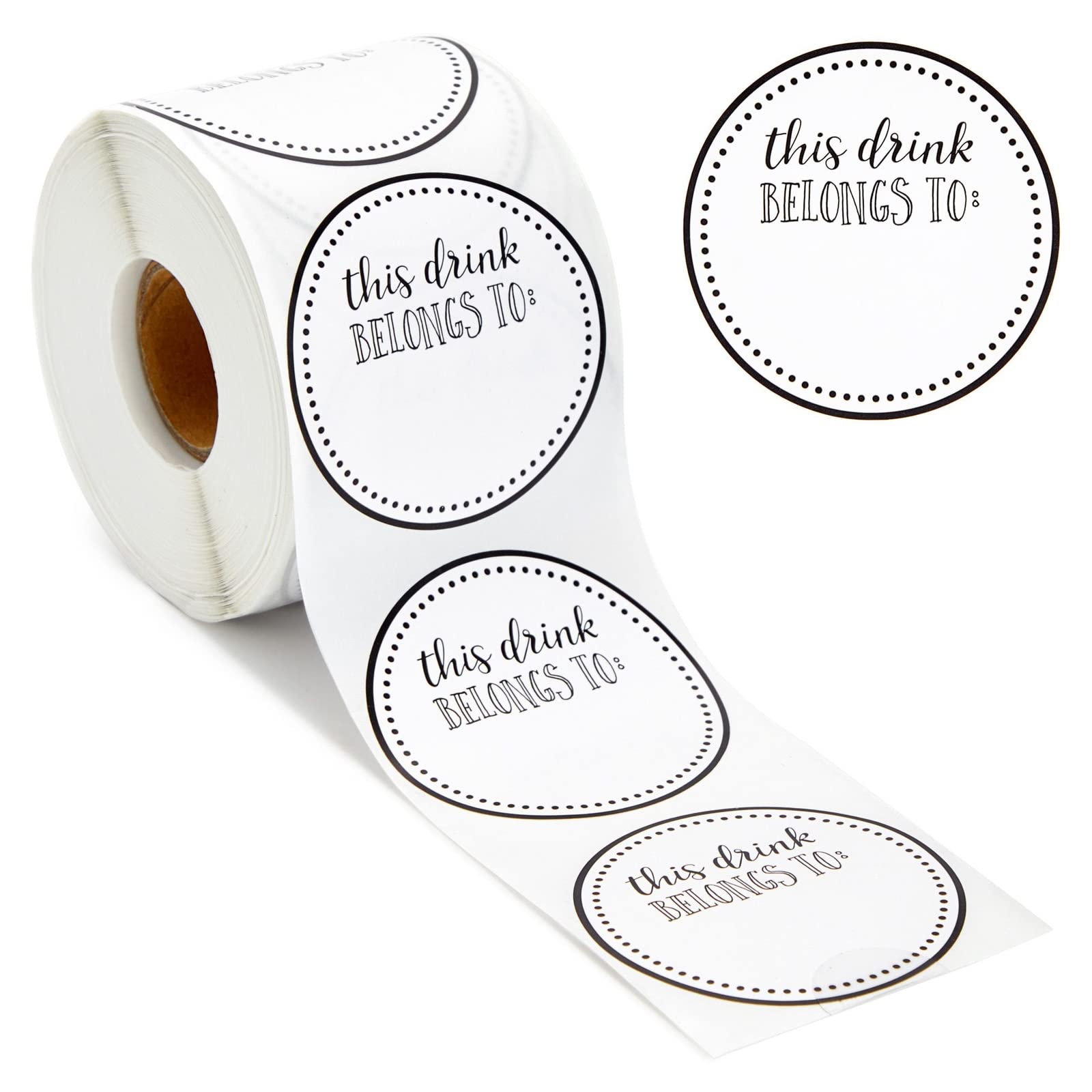 Juvale this drink belongs to stickers for cups, 2inch diameter, easy drink identification at events.