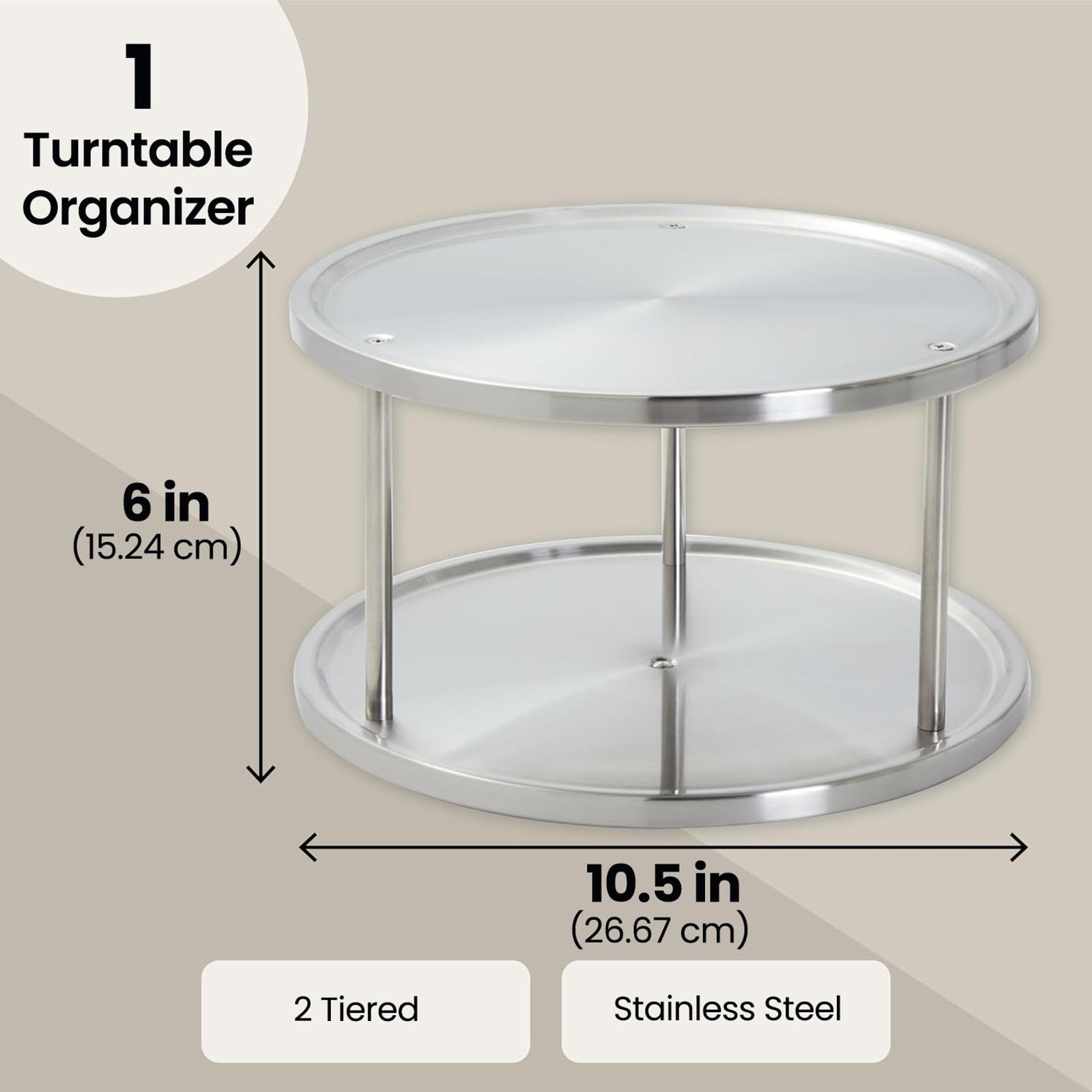 Juvale two-tier spice tray keeps jars organized and visible