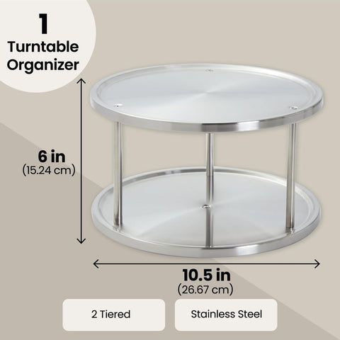 Juvale two-tier spice tray keeps jars organized and visible