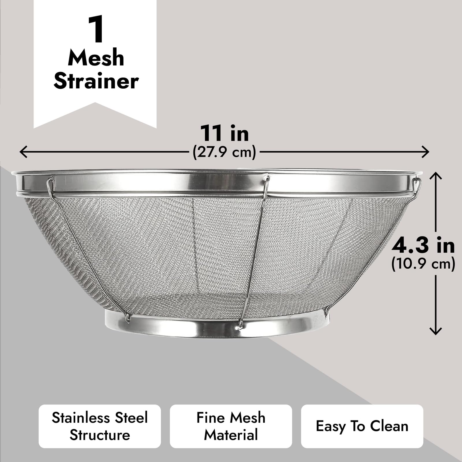 Juvale ultra-fine mesh strainer filtering tiny particles smoothly