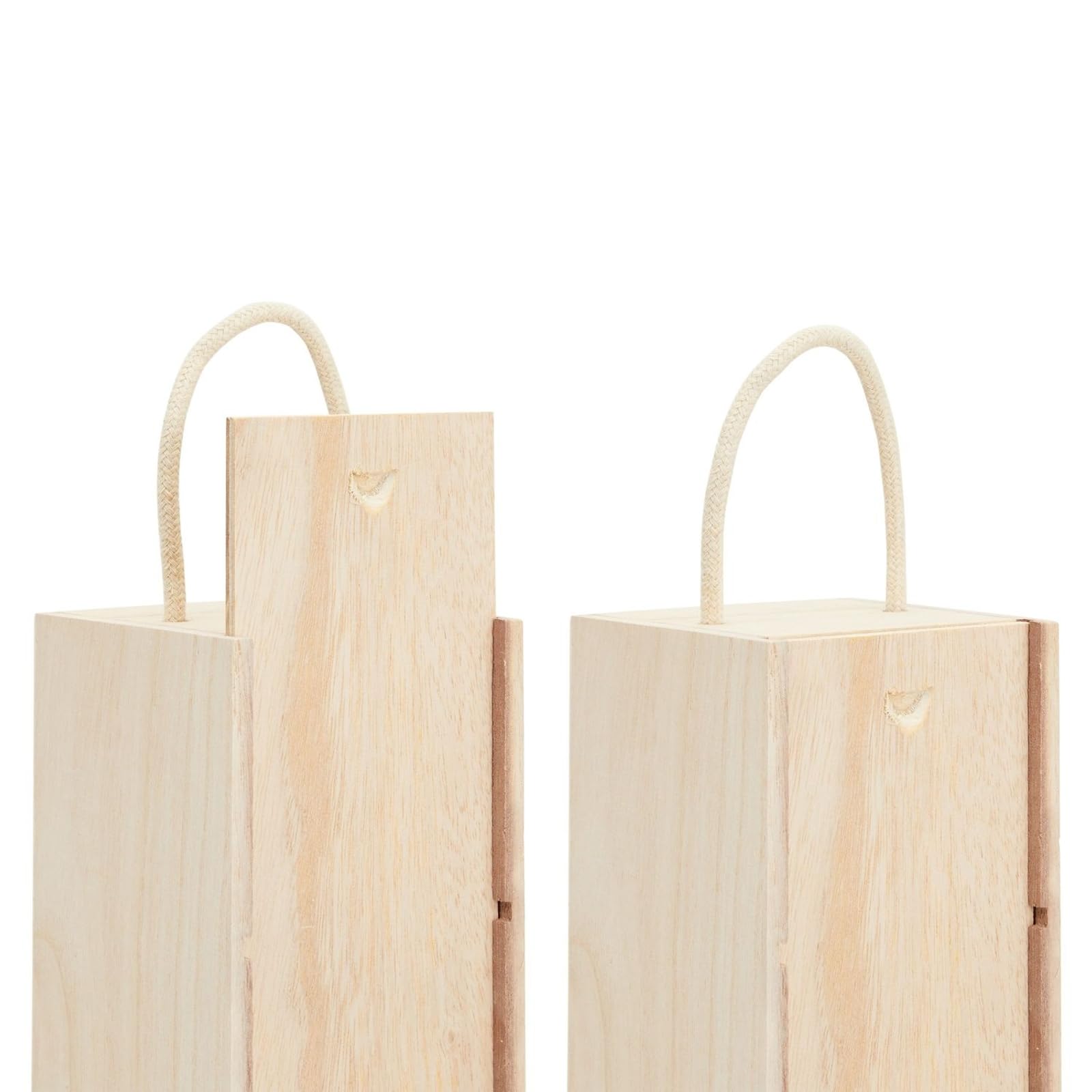 Juvale wooden wine box with lid and handle for easy gifting.