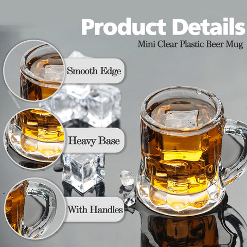 JUXINGDAZYF clear glass shot mug with stable base for confident clinking.