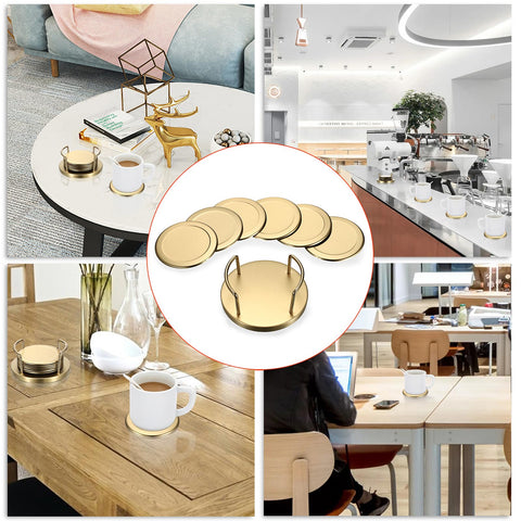 JUXYES six-piece set with holder stores neatly on a table.