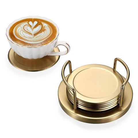 JUXYES coaster doubles as a candle holder for decor.