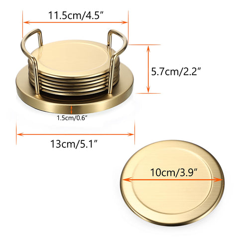 JUXYES coaster with sponge bottom cushions and prevents scratches.