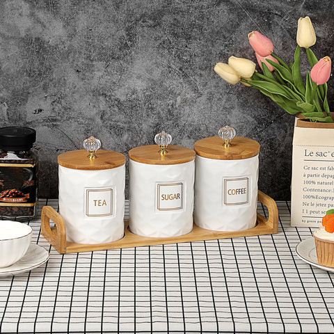 JUXYES compact canisters help declutter countertops with stylish storage