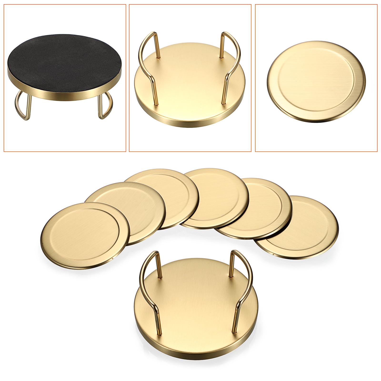 JUXYES coaster on dining table enhances modern kitchen and bar setups.