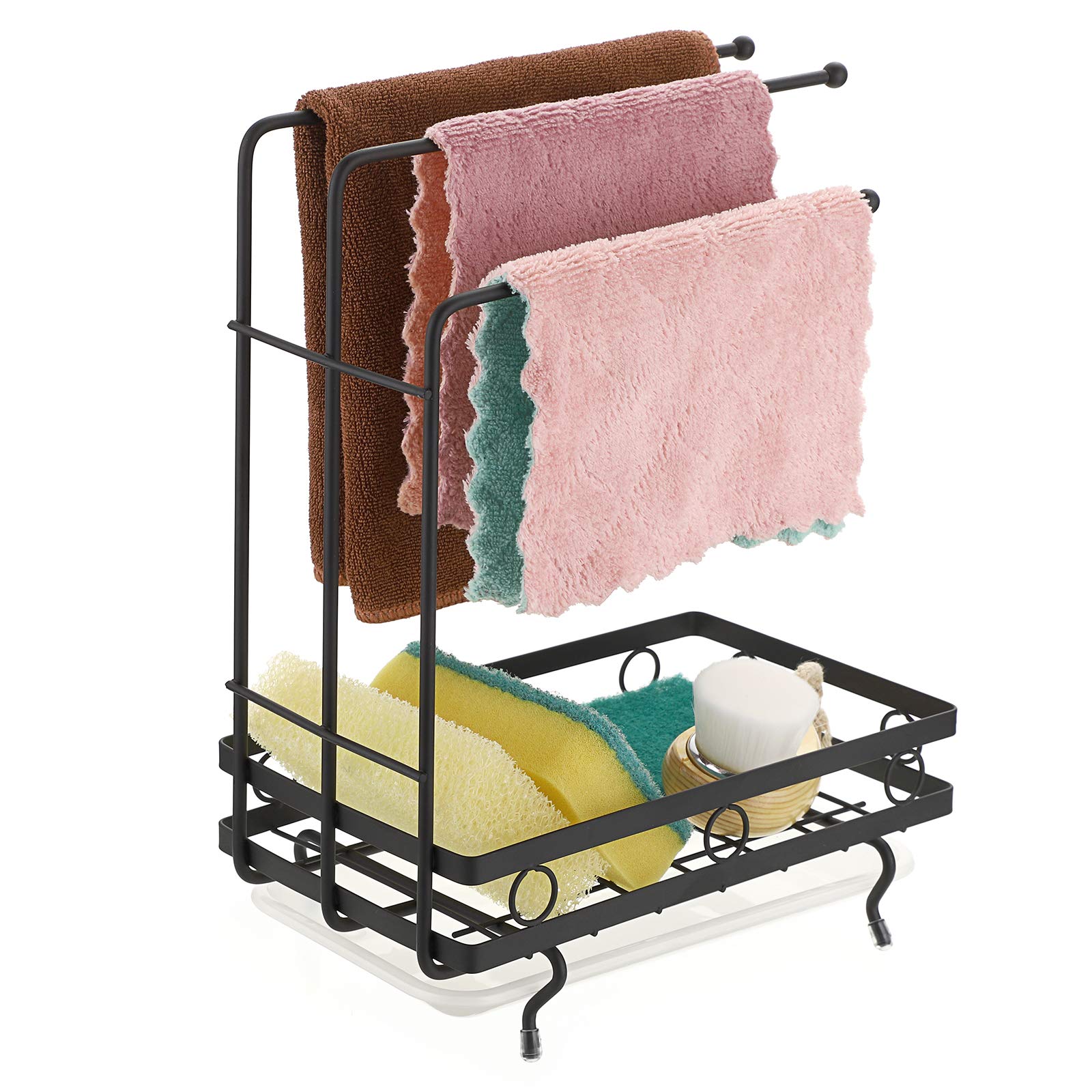 JUXYES compact nine by twelve inch caddy saves counter space and fits tight areas.