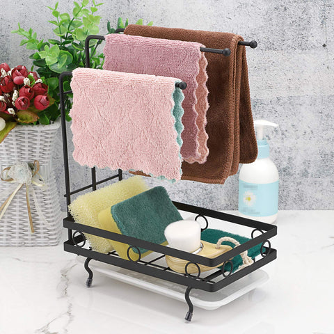 JUXYES kitchen caddy freestanding design sits neatly on the counter.