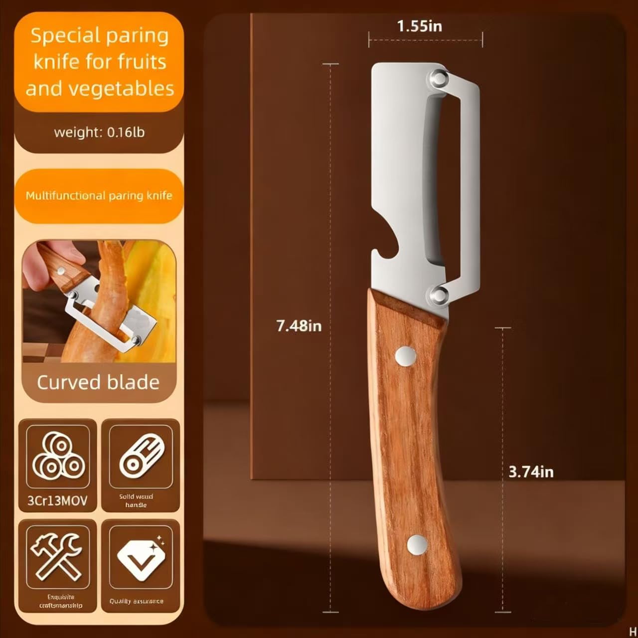 Juyght peeler with stainless steel blade delivers effortless peeling