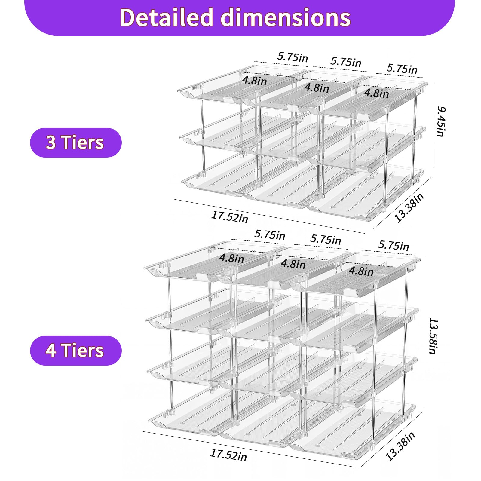 JUYUANHOM modular can rack assembly adapts to space for flexible storage
