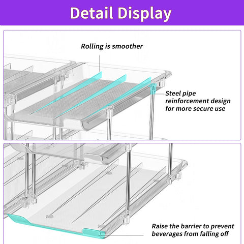 JUYUANHOM thickened PET cans rack offers durable, waterproof construction