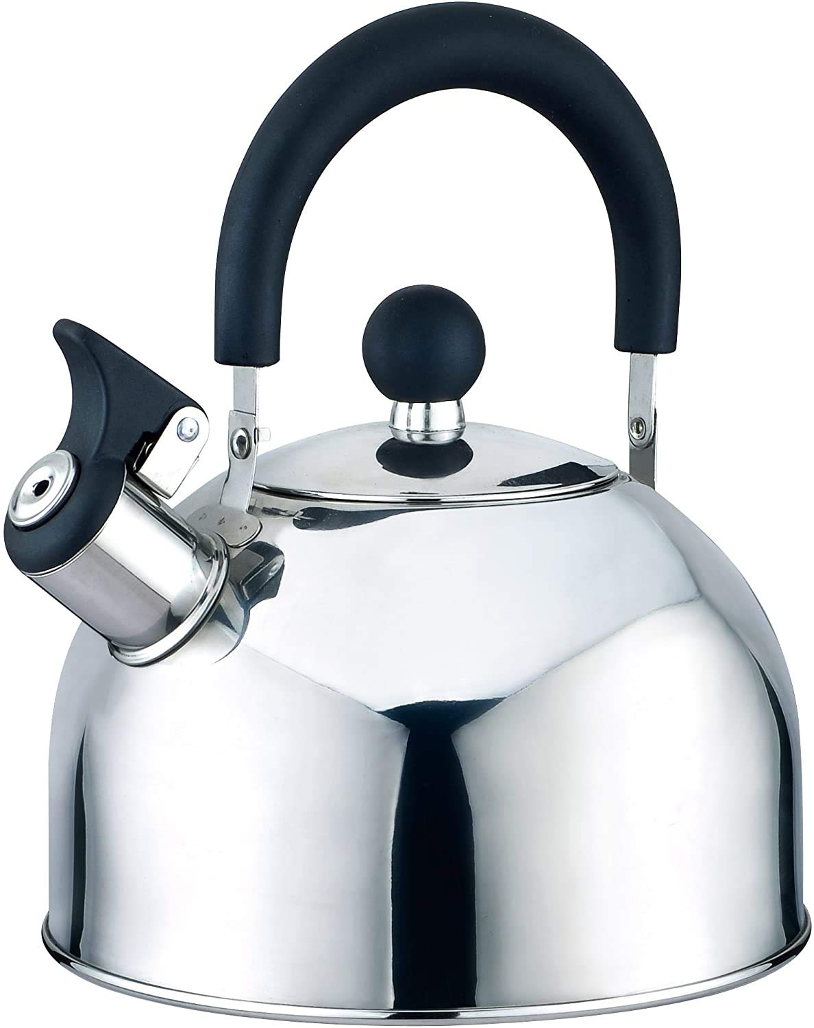J&V TEXTILES kettle top view durable stainless steel for everyday use.