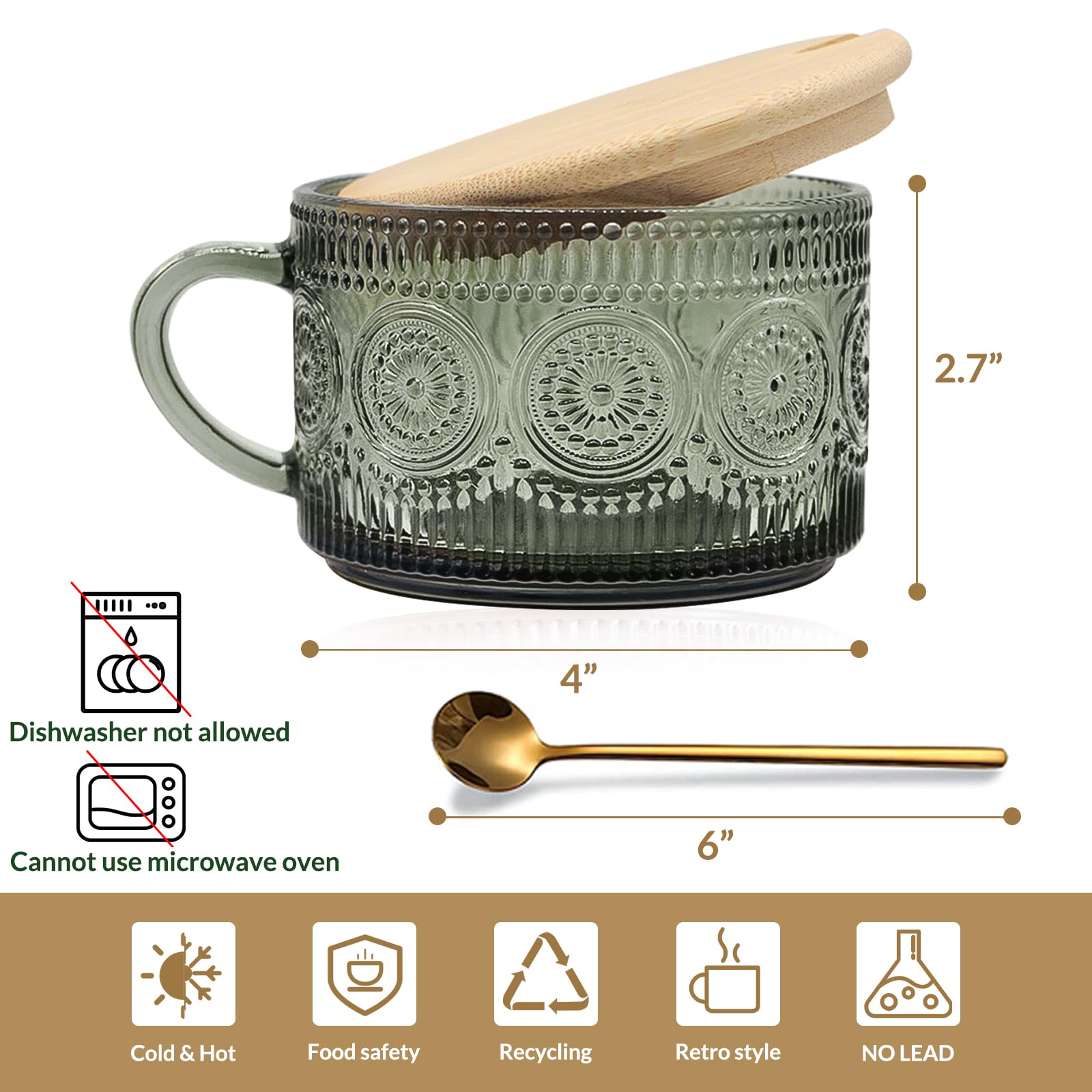 JVJRFQ gold spoons with festive accents accompany your tea or oats.