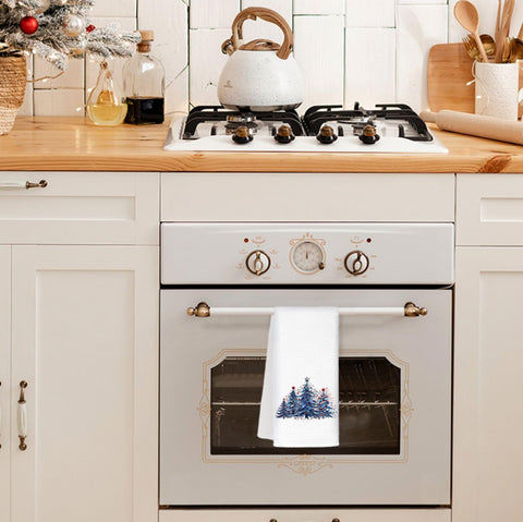 Jvpke navy decor towel for kitchen or bathroom, adds seasonal flair.