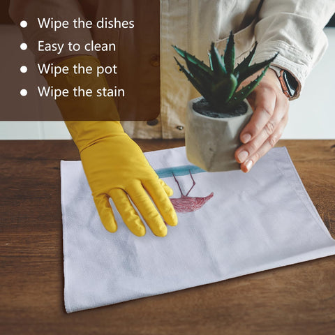 Jvpke flamingo towel on sink supports dish drying and odor control