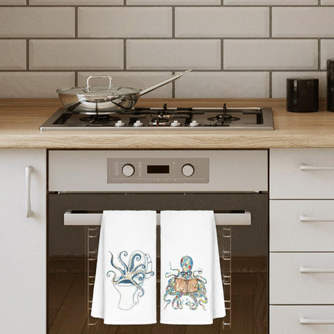 Jvpke funny octopus towels in bathroom display, soft texture and absorbent.