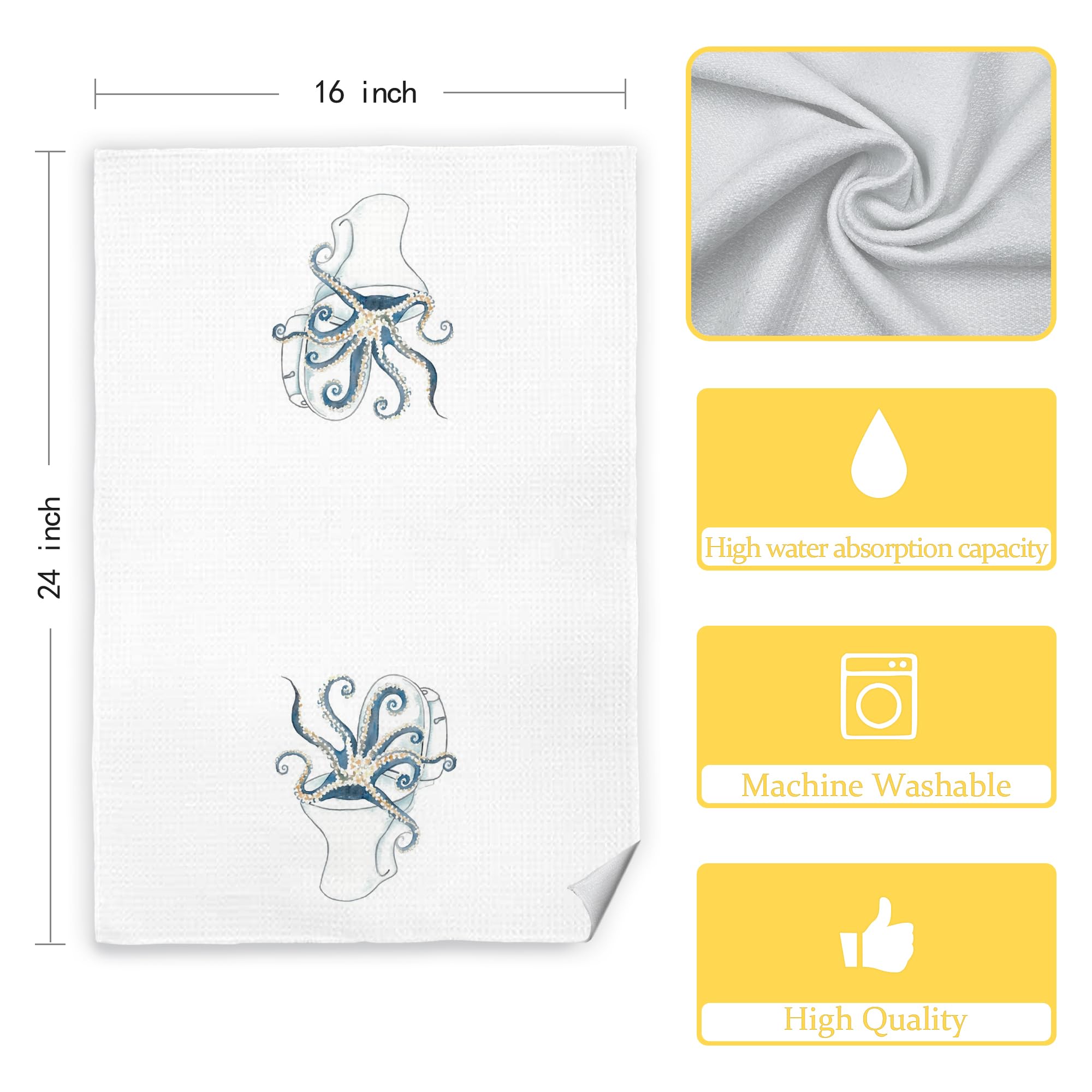 Jvpke octopus towels gift idea for women, kids, teachers.