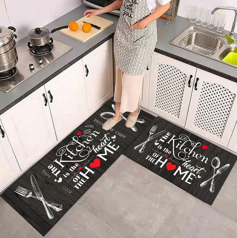 JWXCBIM Kitchen Rug absorbent weave soaks spills quickly.
