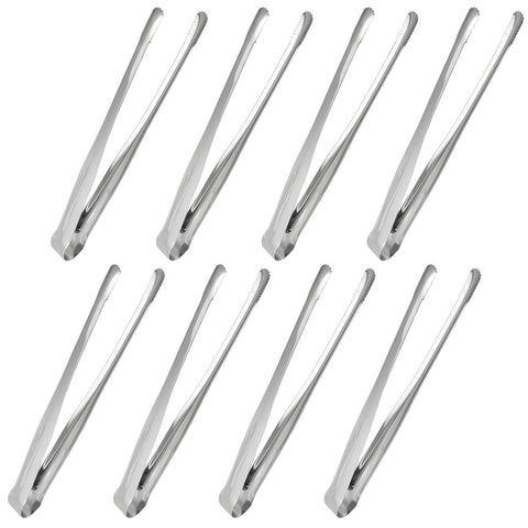 JXHAPY 8-pack 7-inch tongs set ready for cooking and serving