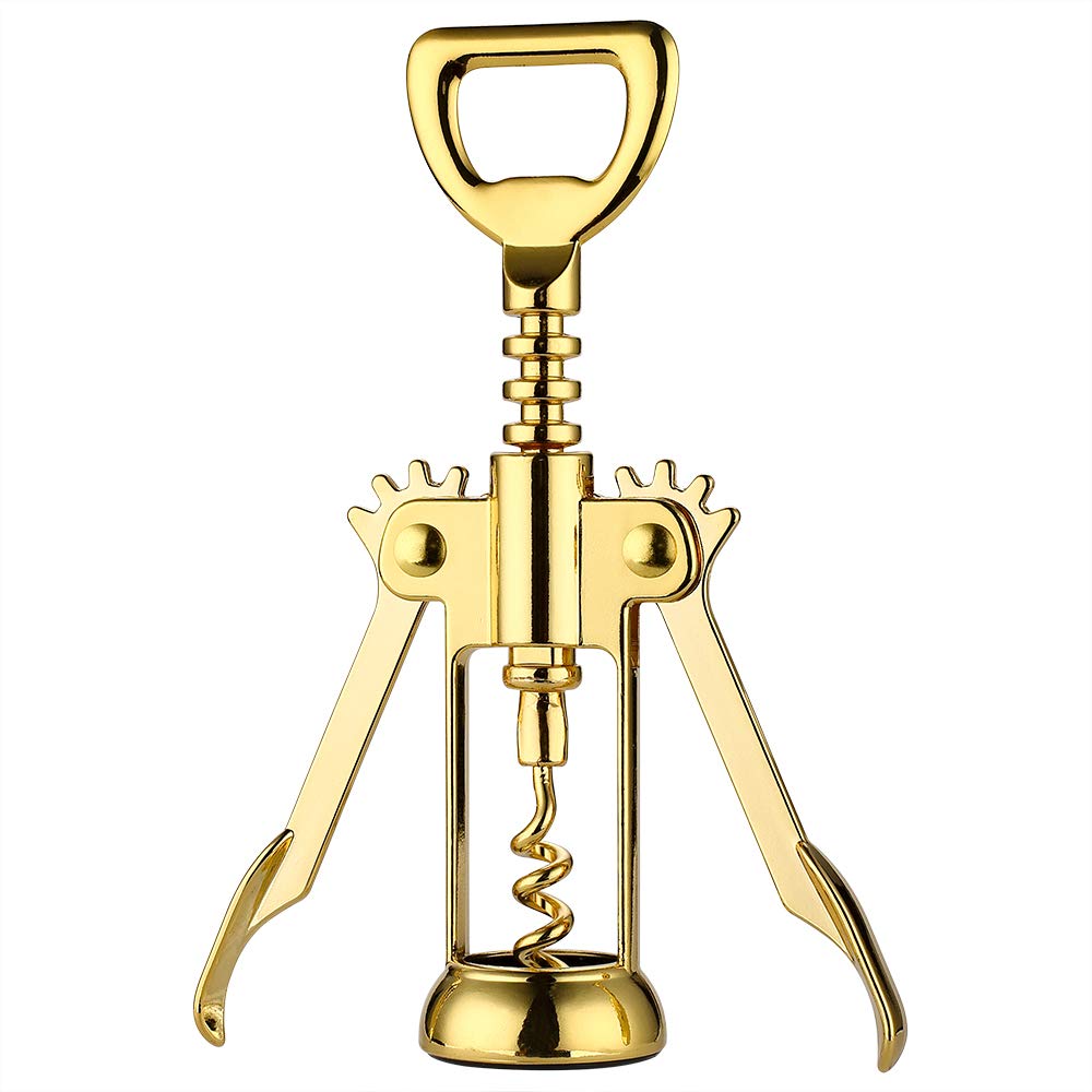 JXS Simple Wing Corkscrew Gold opens wine smoothly for effortless evenings.